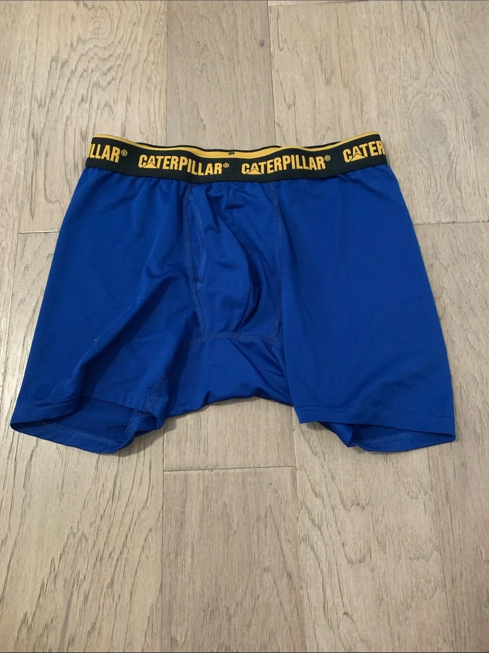 Caterpillar Royal Blue Performance Boxer Briefs with Black & Yellow Waistband